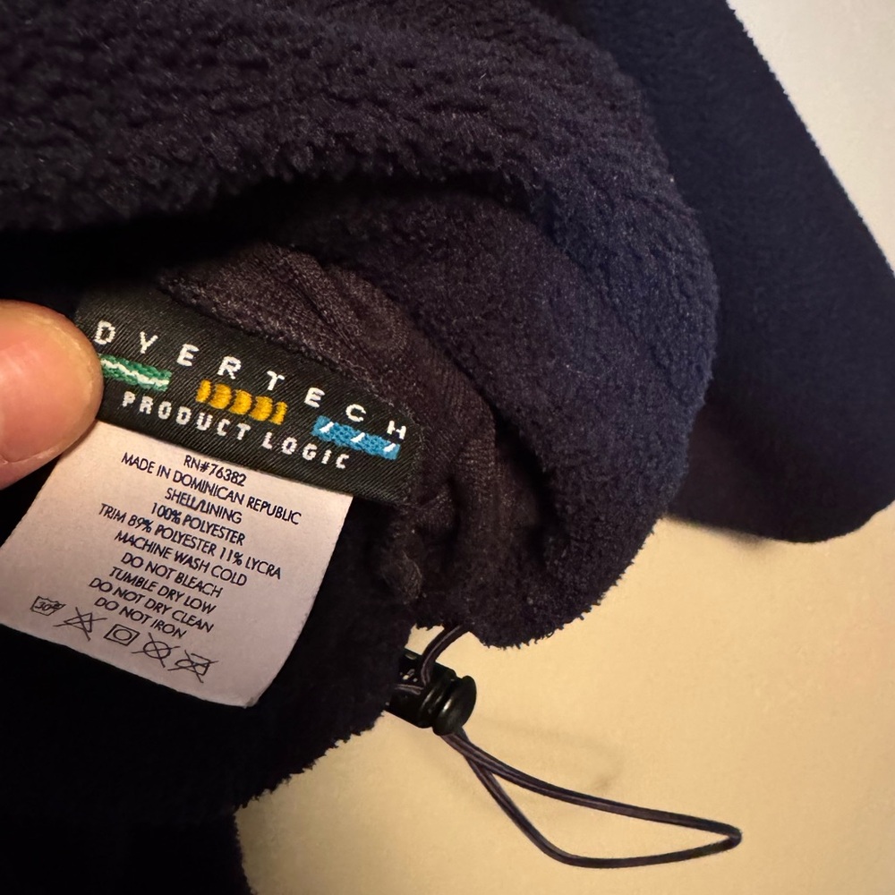 Vintage Timberland 1/4 Zip Fleece Pullover Sweatshirt Navy Gray Mens Size XL - Picture 8 of 8